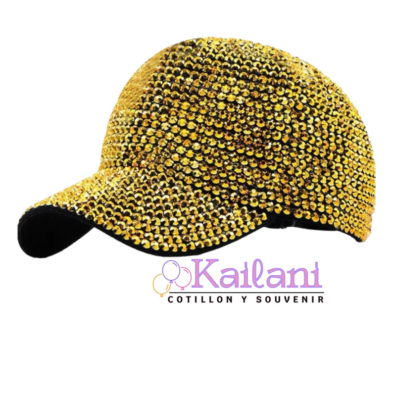 VISERA CON STRASS DORADO *1U