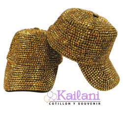 VISERA CON STRASS DORADO *1U