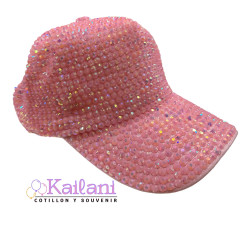 VISERA CON STRASS ROSA *1U
