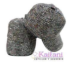 VISERA CON STRASS PLATA *1U