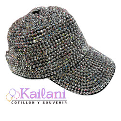VISERA CON STRASS PLATA *1U