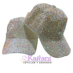 VISERA CON STRASS BLANCO *1U