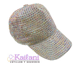 VISERA CON STRASS BLANCO *1U