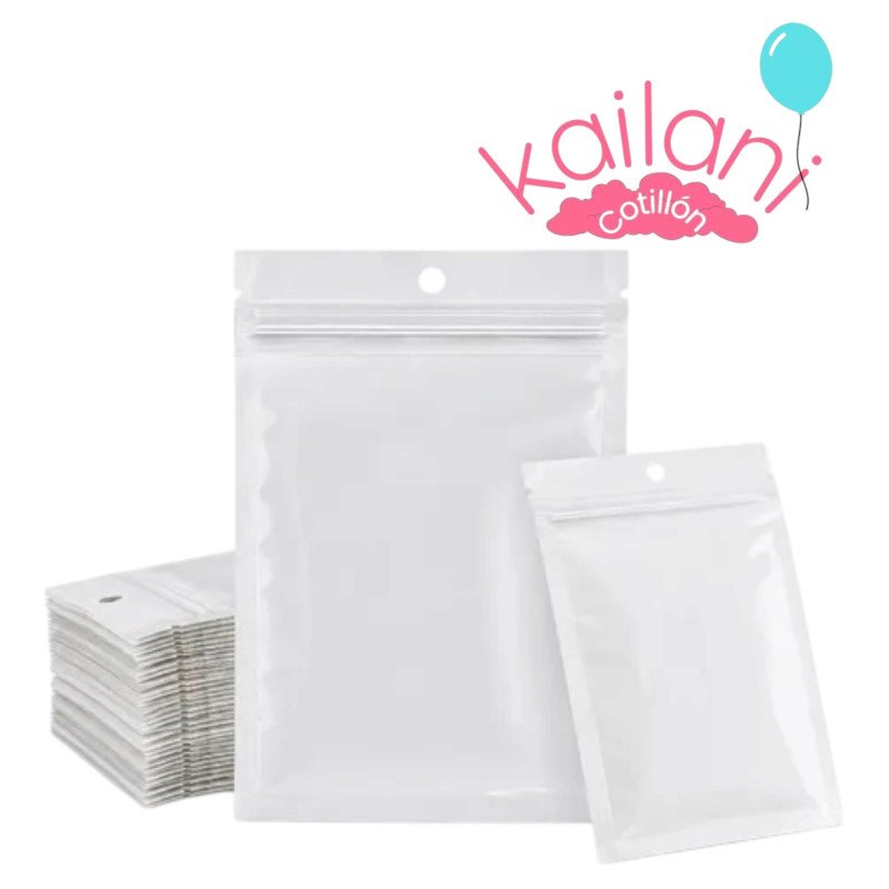 BOLSITA ZIPPER BLANCA *100U