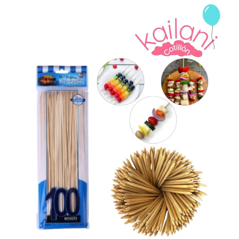 PALITO BROCHETTE 25CM *100U