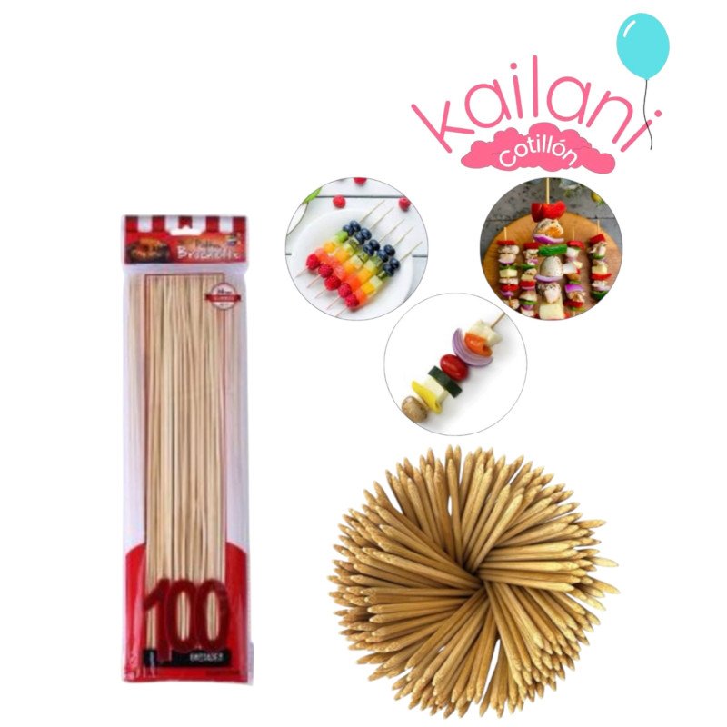 PALITO BROCHETTE 30CM *100U