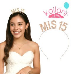 VINCHA CON STRASS MIS 15...