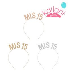 copy of VINCHA CON STRASS MIS 15 ROSA GOLDS *1U