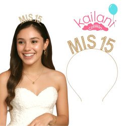 VINCHA CON STRASS MIS 15...