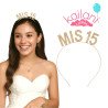 VINCHA CON STRASS MIS 15 DORADO *1U