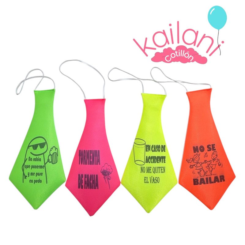 CORBATIN FLUO CON FRASE *6U
