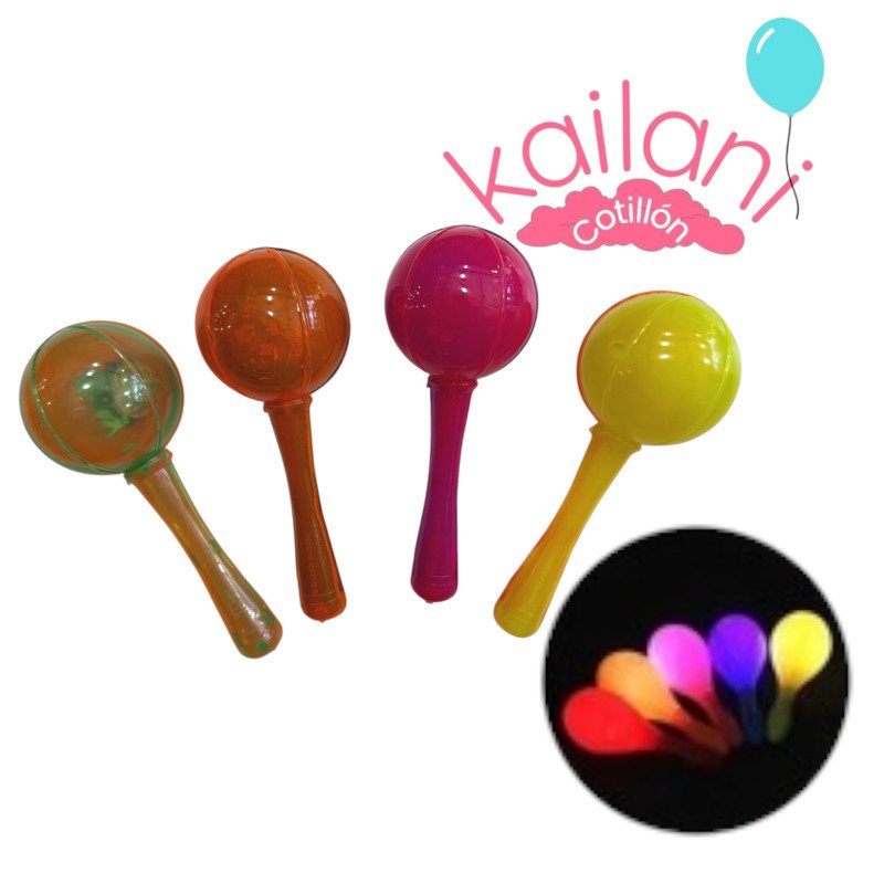MARACAS MULTICOLOR LED *12U