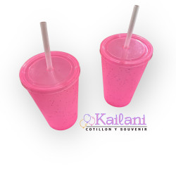 VASO GLITTER CON SORBETE *20U