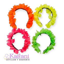 VINCHA HAWAIANA CON FLORES *6U