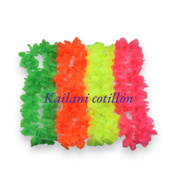 COLLAR HAWAIANO FLÚOR TELA *12U